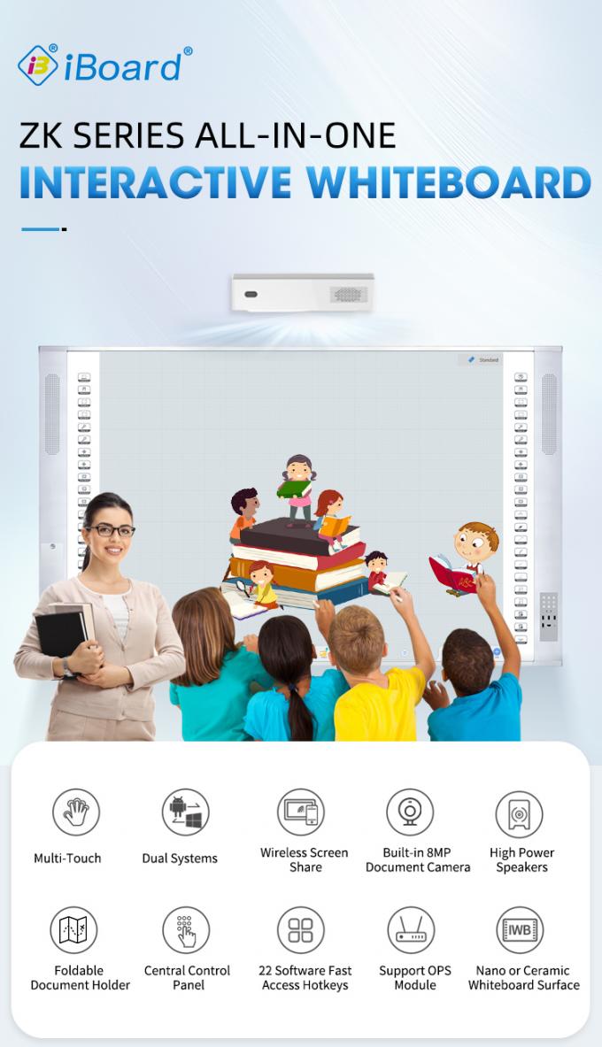 Tableau blanc interactif portable de 96 pouces avec projecteur laser 1