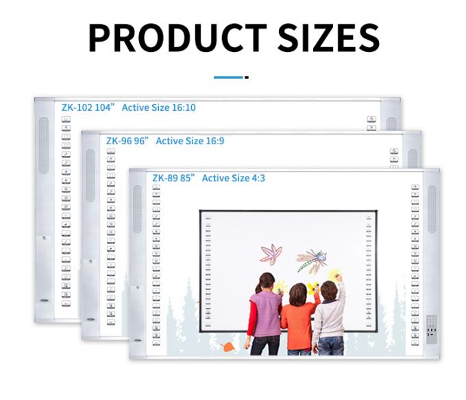 Tableau blanc interactif portable de 96 pouces avec projecteur laser 11