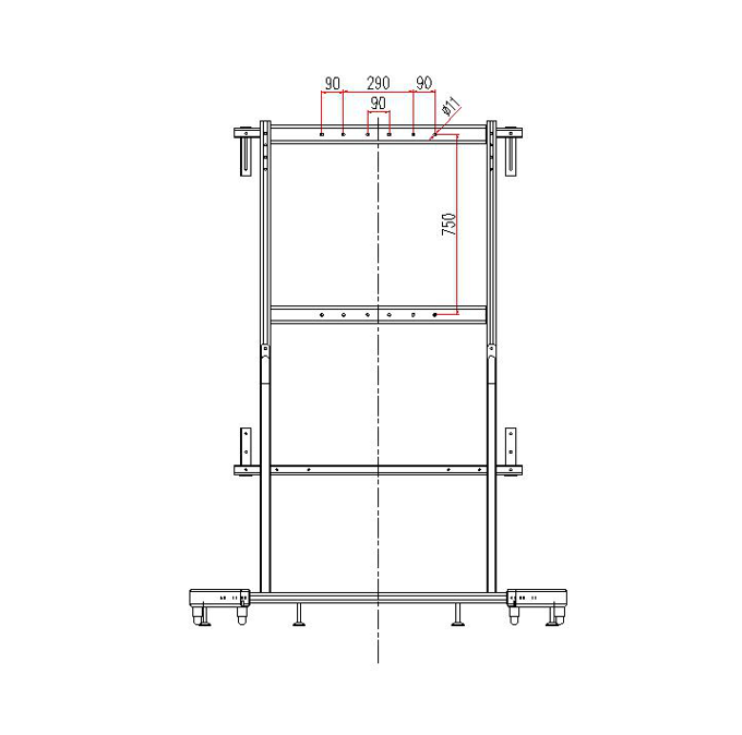 &Eacute;tag&egrave;re mobile pour les tableaux interactifs utilis&eacute;s avec des projecteurs 1