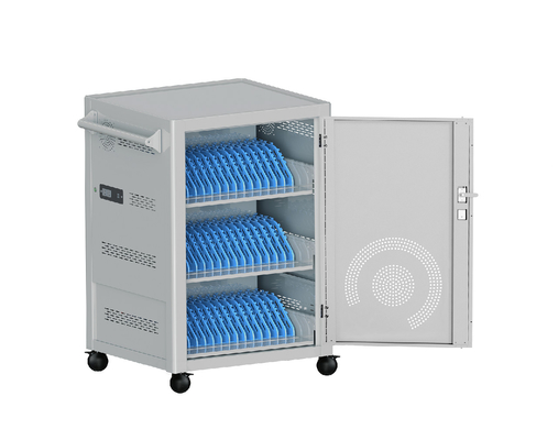 Cabinet de remplissage de remplissage de remplissage d'IPad de stockage de chambre forte de chariot de point deux de chariot sans fil public à serrure