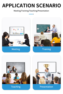 Tableau blanc interactif LED 65 pouces, écran plat intelligent Android, 20/40 points de contact infrarouge, couleur noire