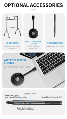 CE 4mm verre LCD infrarouge carte intelligente support Windows Linux cadre en alliage d'aluminium