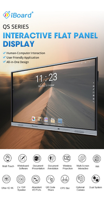Tableau blanc interactif infrarouge de 3840*2160 HD, panneau futé TV de la CE pour l'éducation d'école