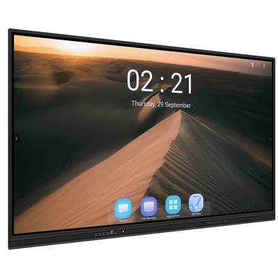 Android 13 IR Interactive Whiteboard Touch à doigt 65 75 86 pouces 4K Smart Panel Affichage avec wifi RJ45 partage sans fil à partir d'un bloc-notes / téléphone / ordinateur portable pour les réunions de bureau scolaire