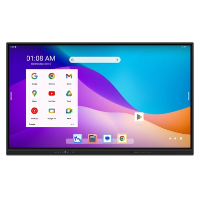 Panneau plat interactif de haute précision avec système Android 11 et couleurs blanches
