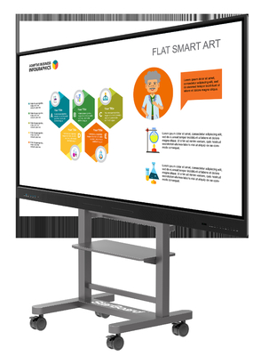 Tableaux intelligents interactifs à écran plat de 98 pouces pour les bureaux scolaires