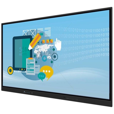Écran tactile interactif Moniteur de 86 pouces Android 13 4+32G 50 points tactiles Affichage rétroéclairé en carton blanc Pour le bureau scolaire