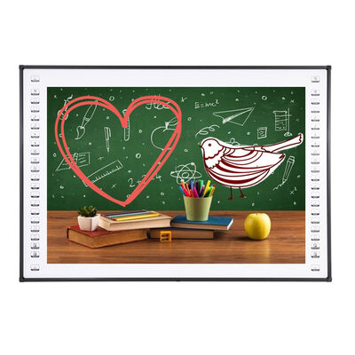 Tableau blanc interactif infrarouge de 102 pouces avec surface en céramique/nano et 10 points de contact pour la salle de classe