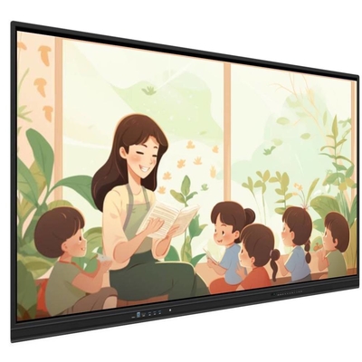 Tableau interactif tout en un 65 75 86 pouces Lecteur multimédia multi-touch IR Points Smart TV Tableau pour bureau de formation
