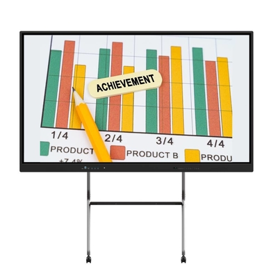 Temps d'ouverture de 6 ms Panneau plat interactif avec une précision de 2 mm et un contraste de 1200:1