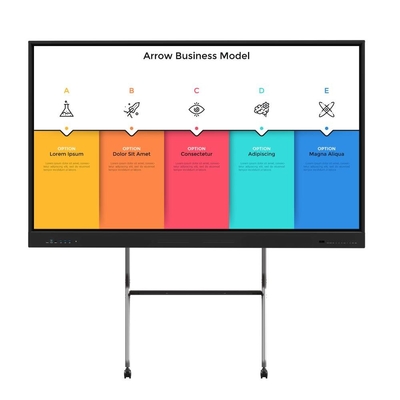Affichage du panneau intelligent LCD Rencontre numérique tableau blanc interactif Enseignement à l'école Enseignement électronique 4k tableau intelligent