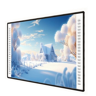 Tableau de projection interactif 4K 82 85 102 pouces Barre latérale 10 points tactiles USB PC stylo doigt écrire tableau blanc Pour les écoles