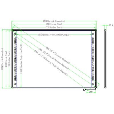 Tableau interactif de 85 pouces 10 points points de contact pour les réunions Formation de l'enseignement scolaire