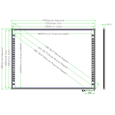 82/86/90/96 pouces Plateforme intelligente USB tableau blanc interactif tableau blanc numérique avec projecteur pour l'éducation