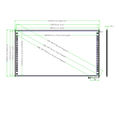 Tableau blanc interactif de 96 pouces 16:9 pour l'enseignement scolaire