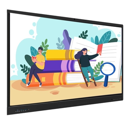 Affichage interactif à écran plat à effacer à sec avec durée de vie 5000HRS et efficacité 65 75 86 pouces tableau tactile