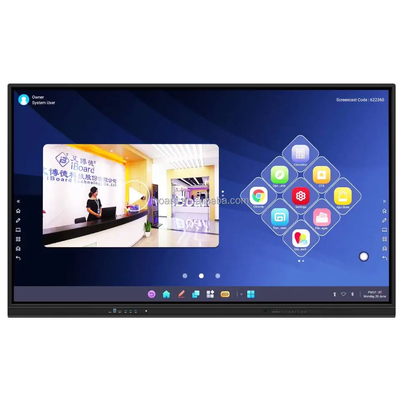 55/65/75/86/98 Panneau plat interactif de pouce pour vidéoconférence professionnelle et éducation