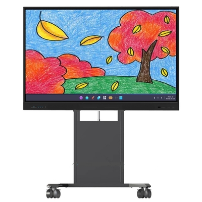 Électrique hauteur réglable tableau blanc interactif support pour téléviseurs intelligents moniteurs tactiles Montage au sol ou au mur
