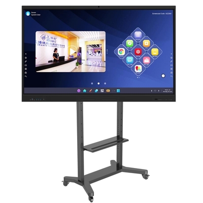 Support mobile réglable pour tableau blanc interactif 55/75/86 pouces roues verrouillables