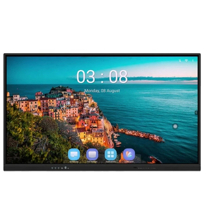 Tableau intelligent interactif 4K Ultra HD avec haut-parleur monté sur le mur Caméra microphone intégré en un seul PC Tableau pour l'éducation