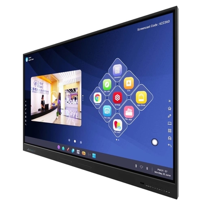 65 75 86 pouces 4K Ultra HD Windows OS Smart Board Monté sur le mur Affichage LCD avec support mobile