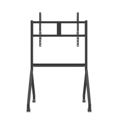 Chariot réglable pour téléviseurs mobiles en acier allié d'aluminium pour écrans de jeux de téléviseurs intelligents de 65 à 86 pouces