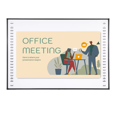 Tableau blanc interactif infrarouge de 96 poucesS Projection multi-touch Tableau blanc intelligent Taille personnalisée pour les réunions et l'enseignement