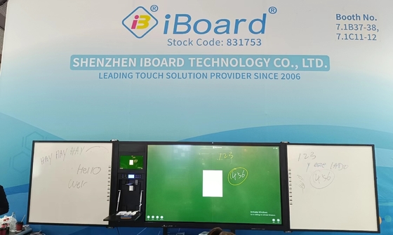 iboard direct de l'usine 75 pouces verrouillable réenregistrable interconnecté Blackboard Smart Whiteboard interactif affichage de panneau plat tout en un avec support de support marqueur stylo Chalk solution éducative d'écriture