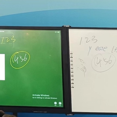 iboard direct de l'usine 75 pouces verrouillable réenregistrable interconnecté Blackboard Smart Whiteboard interactif affichage de panneau plat tout en un avec support de support marqueur stylo Chalk solution éducative d'écriture