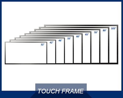 3840*2160 Tableau blanc multi-touch à résolution avec cadre noir de surface en céramique