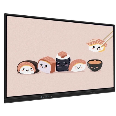 Écran tactile interactif Moniteur 65 pouces Android WIN tout en un appareil photo Mic 50 points tactiles Ai Fonction Plume de texte Écriture avec un logiciel Pour bureau réunion scolaire