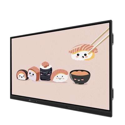 Écran tactile interactif Moniteur 65 pouces Android WIN tout en un appareil photo Mic 50 points tactiles Ai Fonction Plume de texte Écriture avec un logiciel Pour bureau réunion scolaire