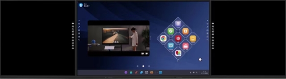 Tableau noir intelligent interactif avec fonction de partage d'air en option pour des présentations et des réunions dynamiques dans les écoles