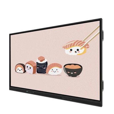 Méthode tactile Pen Smart Board avec haut-parleurs intégrés LCD Smart Board 65 75 86 98 pouces Logiciel pédagogique Enregistreur d'écran Capture d'écran Partage sans fil Pour la formation Bureau de classe