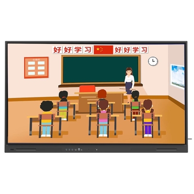 Panneau plat interactif 98 110 pouces Grand téléviseur Smart Touch Screen Android PC Google Store Wifi Logiciel pédagogique Outils de logiciels Cloud Ressources pour le bureau de l'école