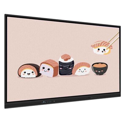 4K 65 75 86 98 110 pouces Panneau tempéré anti-éblouissement Interactif Smart Whiteboard IR Moniteur Super Slim Cadre d'ordinateur pour l'événement de formation de réunion scolaire