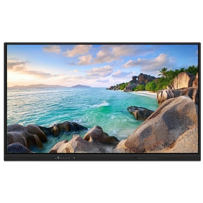 Résolution 4K Interactif Panneau plat 350 luminosité Haute luminosité Et 15W * 2 haut-parleurs Android 13 tableau blanc interactif Pour l'enseignement scolaire et la réunion
