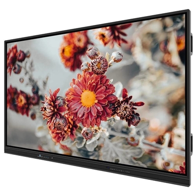 65 75 86 pouces Écran tactile interactif Moniteur métallique 2x15W haut-parleurs WIFI Bluetooth sans fil Partager à partir de PAD Téléphone Portable pour l'enseignement scolaire Performance de bureau