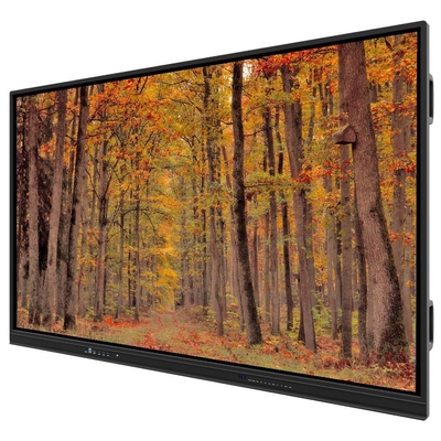 Panneau plat interactif 75 86 pouces haut-parleurs Système Android 13 14 Écran multi-touch pour applications tactiles polyvalentes Formation de réunion avec support mural