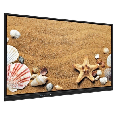 Panneau plat interactif 75 86 pouces haut-parleurs Système Android 13 14 Écran multi-touch pour applications tactiles polyvalentes Formation de réunion avec support mural