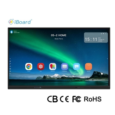 CIboard 65 pouces Smart TV Moniteurs Blackboard Interactif écran tactile à écran plat avec tout en un ordinateur d'équipement de réunion
