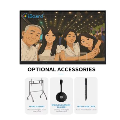 55 65 75 86 98 pouces 4K LCD interactif tableau blanc écran tactile écran intelligent salle de classe tableau électronique numérique tableau intelligent pour l'enseignement