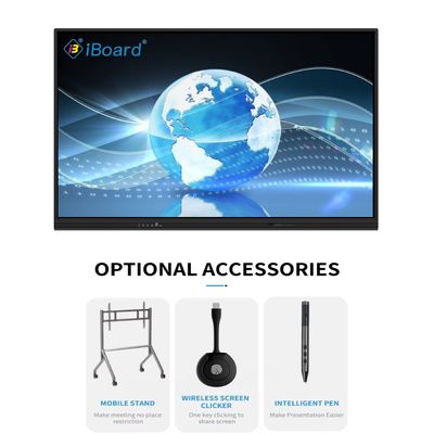 65 75 86 98 110 pouces 4K LCD Interactive Smart Board Panneau tactile Écran intelligent pour la salle de classe