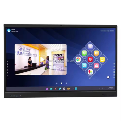 IBoard Factory Tableau blanc interactif écran multi-touch Stylus Prise en charge de 20 points tactiles Microphone intégré avec miroir d'écran Tableau blanc interactif Android OS