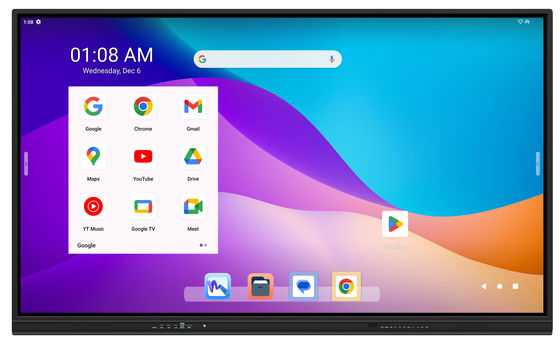 55 65 75 86 98 105 pouces 4K numérique interactif panneau plat écran tactile Ai Smart Interactive tableau blanc pour conférence en classe