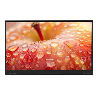 Tableau blanc interactif LED 86 98 110 pouces Android 13 14 LCD Smart Board Réponse 5-8 Ms logiciel de réunion compatible avec la caméra et le microphone et le support mobile