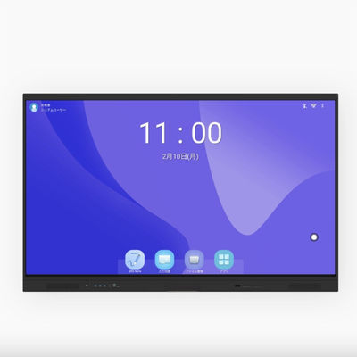 Un panneau intelligent interactif certifié Google EDLA de 86 pouces Android 13 avec système d'appréciation intégré fente OPS appareil photo et support mobile en option