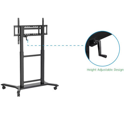 IBoard hauteur réglable 42 "-86" chariot de télévision multi mobile pour le panneau plat interactif tableau blanc intelligent VESA 100 * 100-800 * 600mm