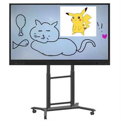 IBoard hauteur réglable 42 "-86" chariot de télévision multi mobile pour le panneau plat interactif tableau blanc intelligent VESA 100 * 100-800 * 600mm