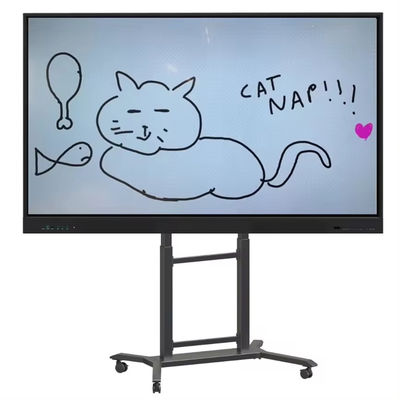 IBoard hauteur réglable 42 "-86" chariot de télévision multi mobile pour le panneau plat interactif tableau blanc intelligent VESA 100 * 100-800 * 600mm